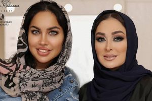 2 عکس جدید از الهام حمیدی 43 ساله به عنوان مدل آرایشی