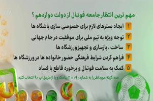 نظرسنجی برنامه 90 درباره حضور بانوان در ورزشگاه ها