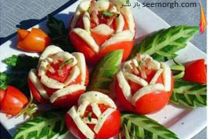 ایده هایی جالب برای تزیین سالاد سبزیجات