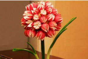 یک گلدان تربچه ای زیبا برای تزیین سفره تان درست کنید