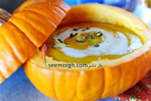 سوپ کدو حلوایی با شیر، یک سوپ خوشمزه پاییزی