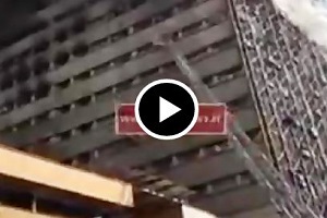 جدیدترین ویدئو از لحظه تخريب ساختمان پلاسکو از نمایی نزدیک