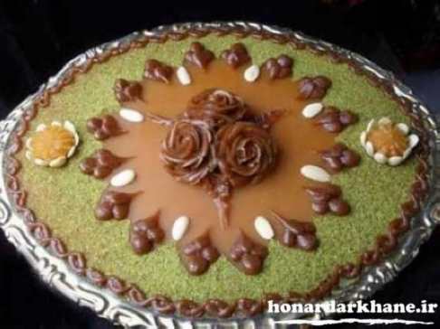 تزیین حلوا برای سفره آرایی ماه رمضان مدل 5