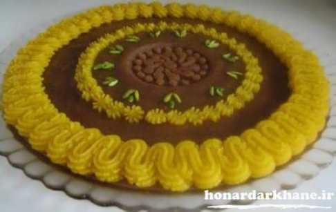 تزیین حلوا برای سفره آرایی ماه رمضان مدل 1