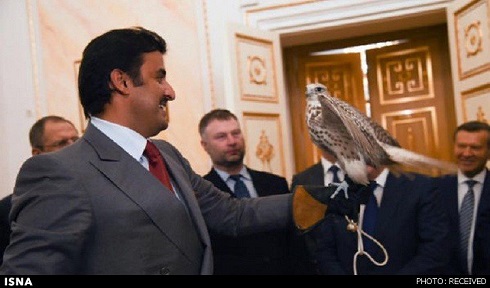 ولادیمیر پوتین در دیدار با شیخ تمیم بن حمد آل خلیفه