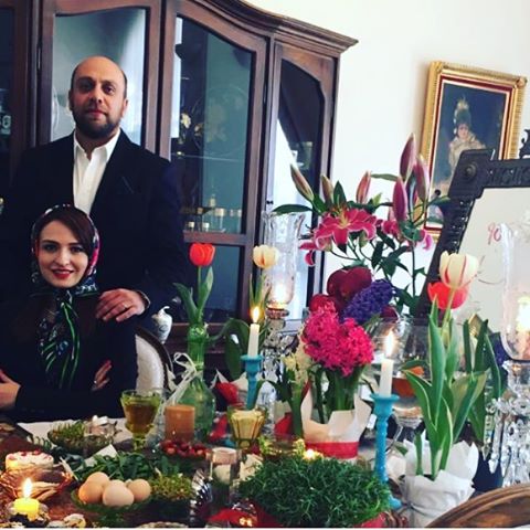 عکس گلاره عباسی و همسرش