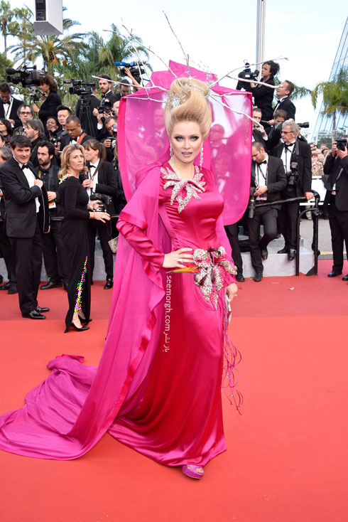 مدل مو عجیب النا لنینا Elena Lenina در جشنواره کن 2016 Cannes - عکس شماره 3