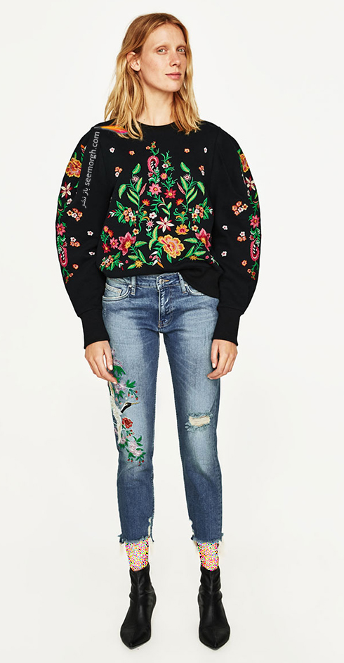شلوار جین طرح دار زارا Zara برای بهار 2017 - عکس شماره 9