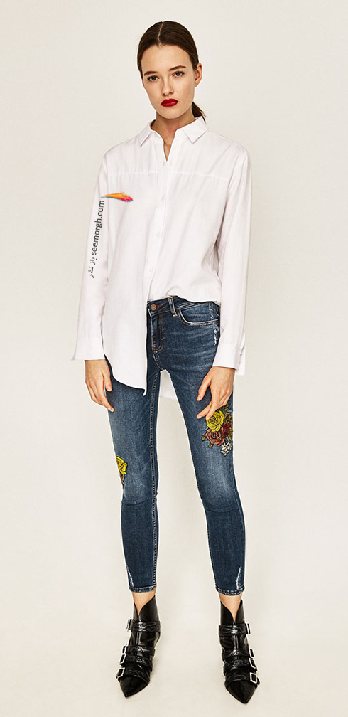 شلوار جین طرح دار زارا Zara برای بهار 2017 - عکس شماره 4