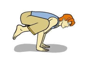 حرکات یوگا - حرکت کلاغ ( Crane Pose )