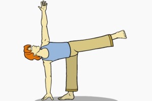 حرکات یوگا - حرکت هلال نیمه ماه ( Half Moon Pose )