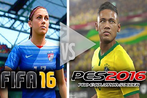 تفاوت چهره بازیکنان در بازی FIFA 16 و PES 16 + فیلم