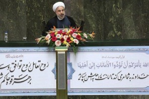 تصاویر رئیس‌جمهور در مجلس شورای اسلامی به منظور دفاع از سه وزیر پیشنهادی