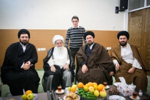 آیت‌الله صافی در منزل یادگار امام(ره) + تصاویر