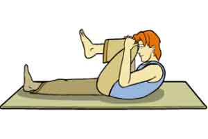 حرکات یوگا - حرکت چرخش باد( Wind Relieving Pose )