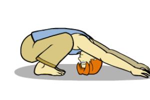 حرکات یوگا - حرکت چمباتمه ( Garland Pose or Squatting )