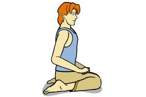 حرکات یوگا - حرکت قهرمان ( Hero Pose )