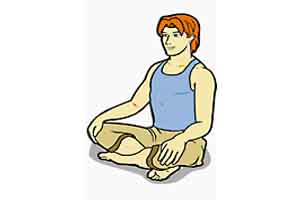 حرکات یوگا - حرکت ساده ( Simple Pose )