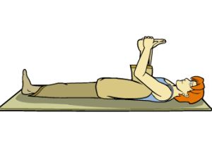 حرکات یوگا - حرکت پا بصورت خوابیده ( Leg Reclining Lunge )